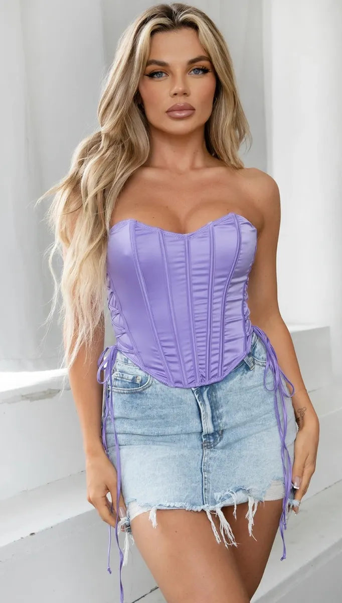 Lilac Satin Corset